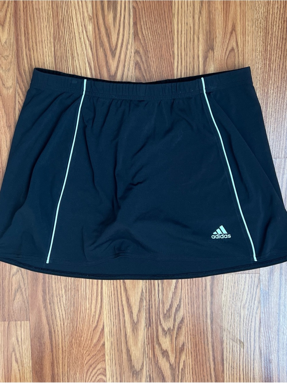 adidas Black Skort with White Piping